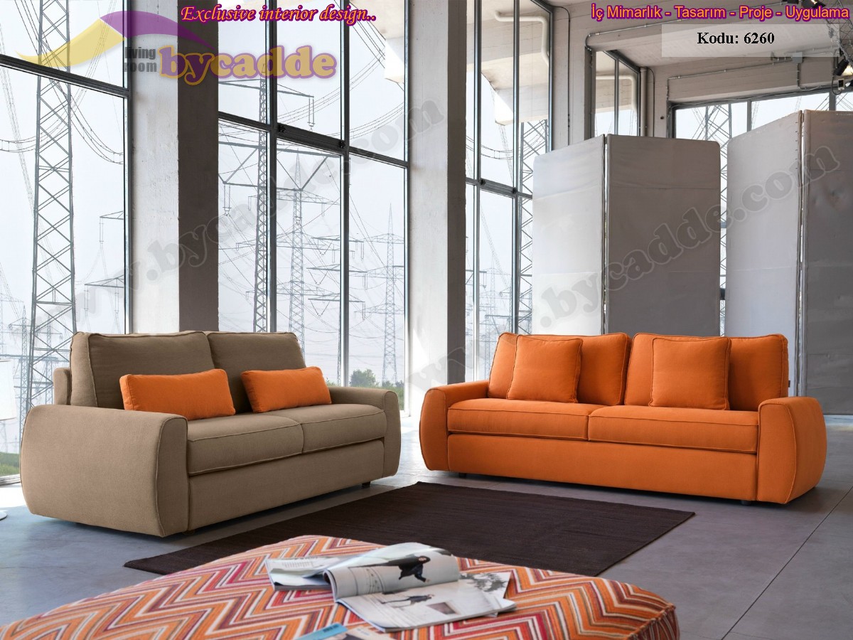 Damla Oturma Odası Modern Koltuk Takımı Zengin Renk Seçenekleri