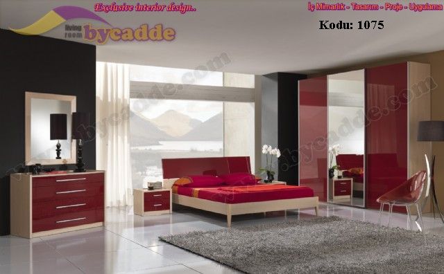 Merlo Yatak Odası Takımı Sürgülü Parlak