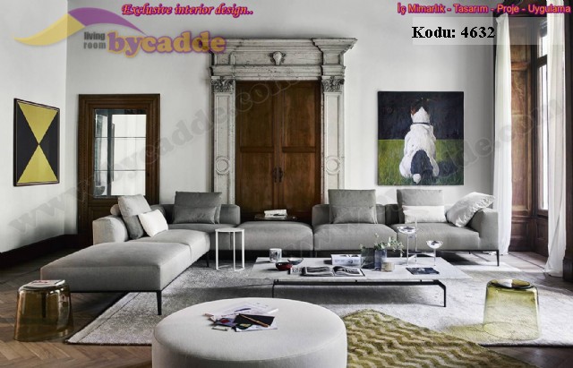 Modern Salon Köşe Takımı Dekorasyonu Konfor Kalite Zarafet Gösteriş