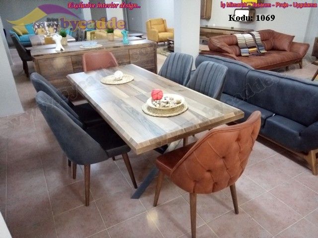 Retro Yemek Masası Ve 6 Adet Sandalyeler