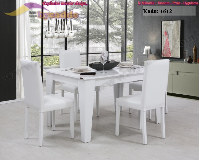 Sabit Yemek Masası Ve 6 Sandalye Hira Modeli