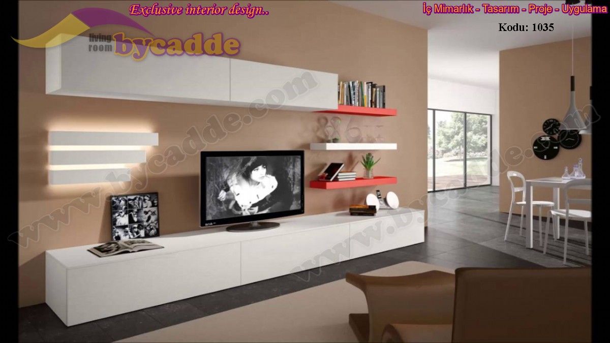 Sedef Lake Duvar Ünitesi Tv Sehpası