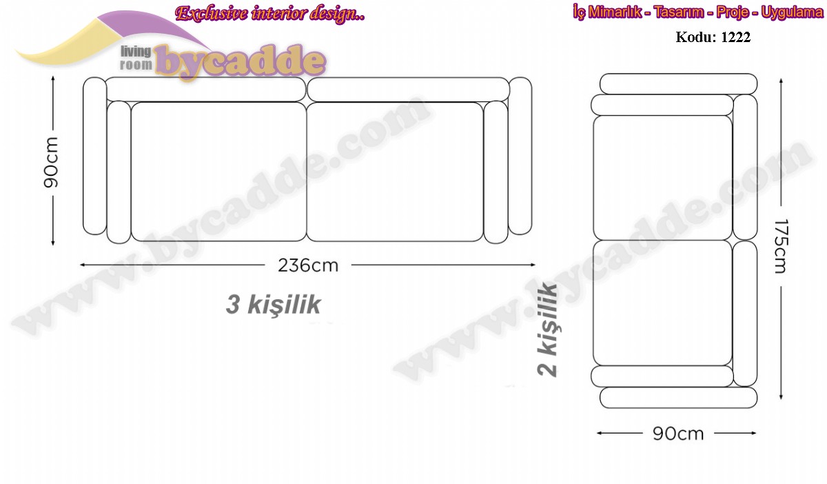 Allegra Ahşap Ayaklı Modern Koltuk Takımları