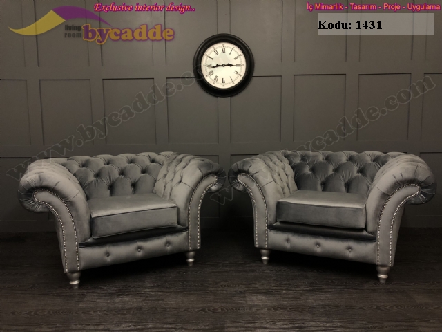 Deluxe Chester Koltuk İki Adet Tekli