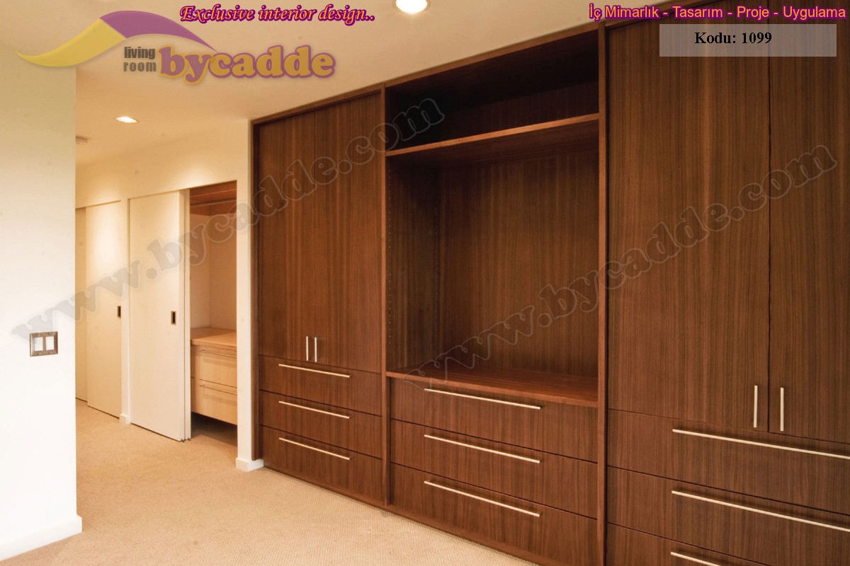 Yerden Tavana Gardolap Özel Ölçü