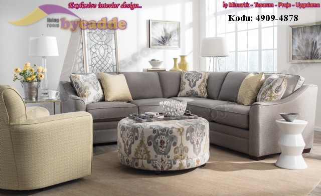 Berjerli Puflu Modern Salon Köşe Takımı