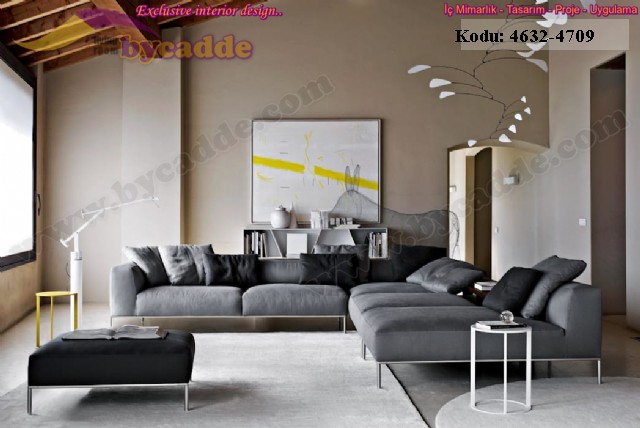 Özel Tasarım Modern L Köşe Takımı Salon Oturma Odası Dekorasyonu