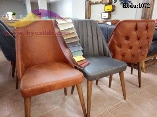 Retro Sandalye Nubuk Modern Torna Ayaklı